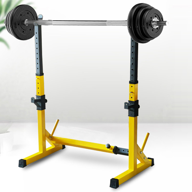 One-piece squat frame adjustable width height bench press barbell rack environmental barbell set combination promotional bell
