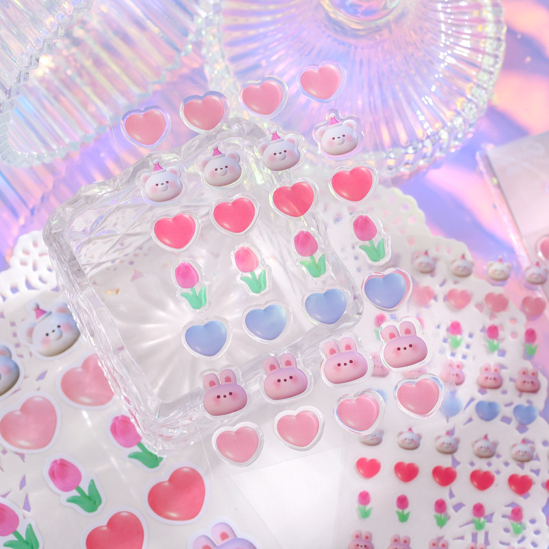 Paper Sir Half Knife Cut Film Drip Glue Stickler Sip Soft Sugar Series Creativity Brief Cute Handbill Collage 4 paragraphs