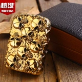 Оригинальный американский Zippo более светлый Golden Skull City Limited Male ZP
