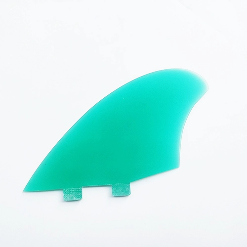 FCS Keel Twin Fin Fin Fish Green Glass Fiber.