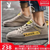 Playboy mens shoes 2021 new spring mens casual shoes Korean version of breathable board shoes sports shoes mens trendy shoes