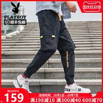 Playboy Mens Mens 2020 Summer New Mens Sweatpants Tide Pants Youth Trend Glove Pants