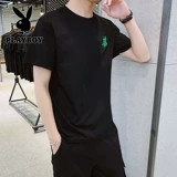 Playboy, мужская летняя хлопковая футболка с круглым воротником, короткий рукав, сезон 2021