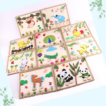 diy animal childrens puzzle toy nursery handcrafted material puzzle toy material bag air hanging accessories