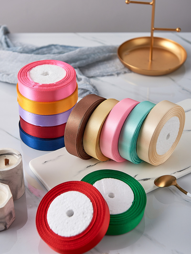 2CM wide ribbon gift packaging ribbon ribbon with flower packaging ribbon cake gift box decoration