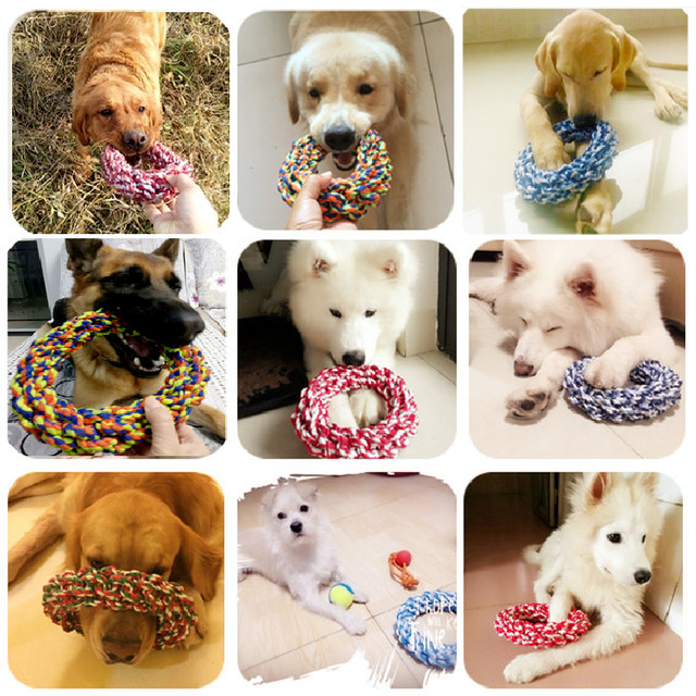 Dog toy dog ​​chewing rope bite-resistant rope knot hemp rope tug-of-war golden retriever puppy big dog molar toy pet big dog