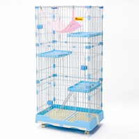 Три -слоя кошачья клетка синяя