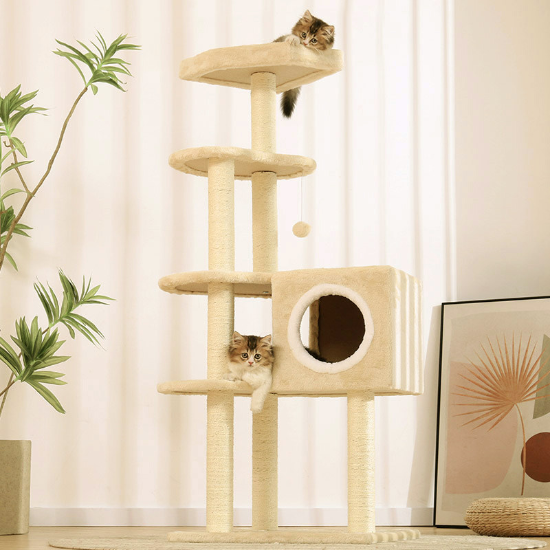 Cat climbing cat and cat tree integrated sisal small toy Cat Rack Cat Grab Rack Kitty Supplies Cat Grab Board Cat Shelf-Taobao