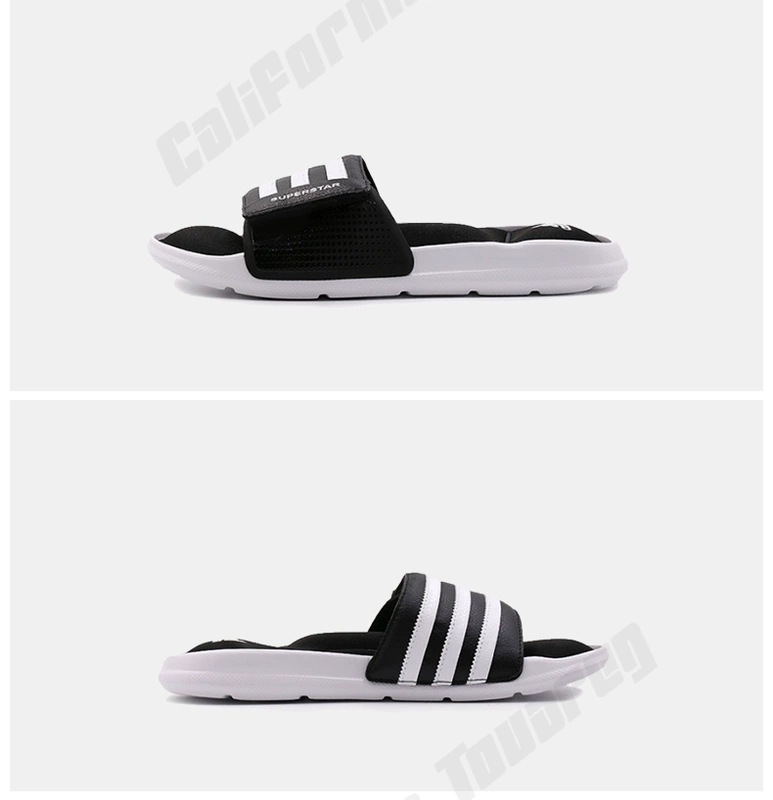 Adidas adidas SUPERSTAR 5G mùa hè mới dép nam thể thao Velcro AC8325 dép quai hậu