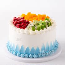 Fruit birthday cake model 2019 new silicone simulation cake model European fake cake popular samples