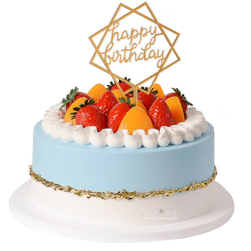 2020 new fruit web celebrity birthday cake model model European fake cake window sample