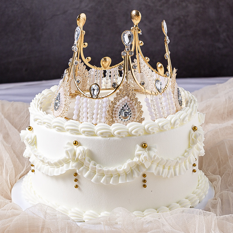 Cake Model Emulation 2022 New Net Red Queen Crown Pop Fake Cake Birthday Cake Model Closet Sample