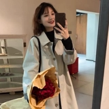 Плащ, осенняя длинная ретро куртка, средней длины, подходит для подростков, изысканный стиль