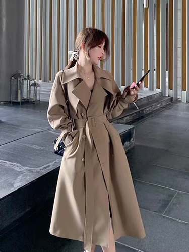 Белый плащ, длинная осенняя куртка, осенний приталенный корсет, средней длины, по фигуре, подходит для подростков, в британском стиле