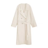 Шерстяное белое двусторонное кашемировое демисезонное шерстяное пальто, премиум класс, подходит для подростков