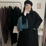 Белое длинное демисезонное шерстяное пальто, средней длины, подходит для подростков