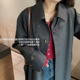 Плащ, осенняя длинная ретро куртка, средней длины, подходит для подростков, изысканный стиль