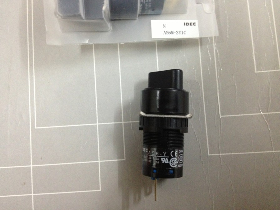 Original fit IDEC and spring button switch AS6M-2Y1C 2 gear knob AS6H-2Y1C AS6-Y