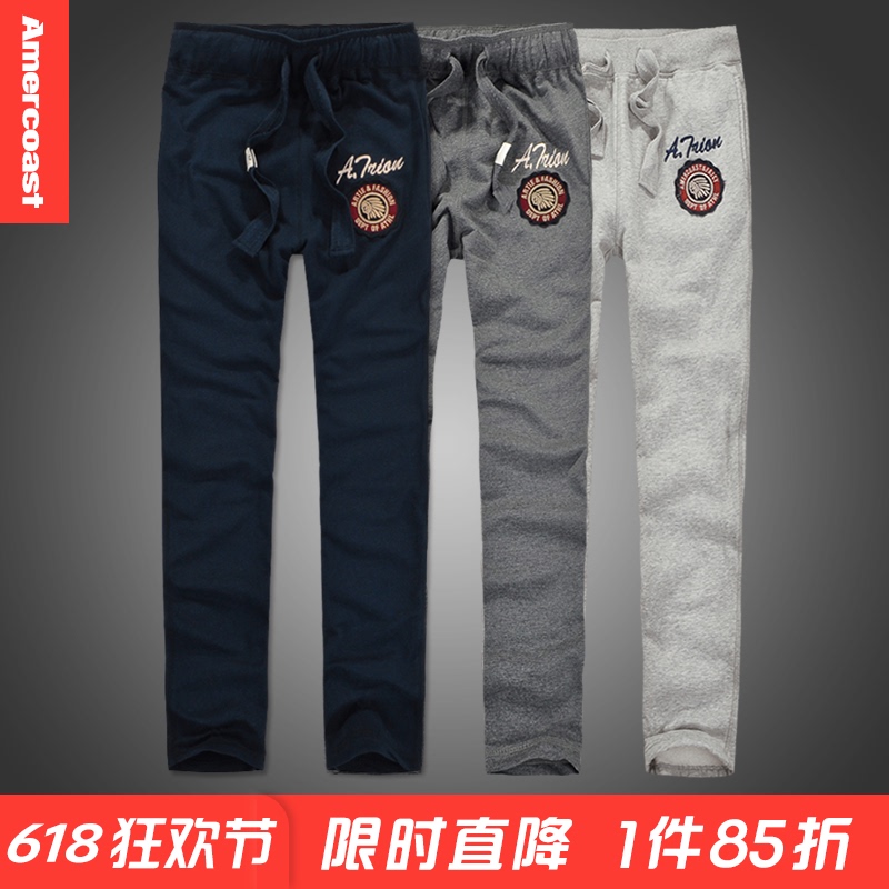 American Coast Af Sweatpants for Men, American-Style Casual Drawstring Trendy Straight-Leg Jogger Pants, Washed and Brushed Pure Cotton Sports Pants American Coast Af Sweatpants for Men, American-Style Casual Drawstring Trendy Straight-Leg Jogger Pants, Washed and Brushed Pure Cotton Sports Pants