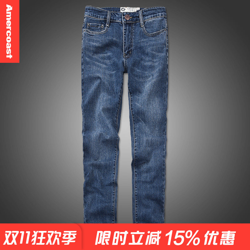 American Coast Af Jeans Men's Trendy Brand American Style Spring and Autumn Casual Straight Loose Pants Original Men's Clothing