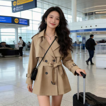 ເສື້ອຢືດ windbreaker ສັ້ນສໍາລັບແມ່ຍິງຂະຫນາດນ້ອຍ 2026 ພາກຮຽນ spring ແລະດູໃບໄມ້ລົ່ນແບບເກົາຫຼີ ຄົນອັບເດດ: ຄົນອັບເດດ: ຊັ້ນສູງວ່າງແບບສະບາຍ