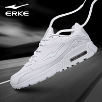 Giày thể thao nam Hongxing Erke đệm khí mùa thu 2019 thương hiệu da trắng giày chạy bộ ngôi sao đỏ erke giày nam R - Giày chạy bộ giày thể thao giá rẻ