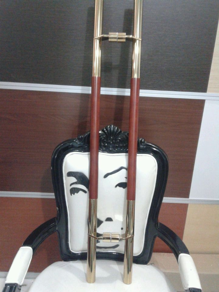 120X90cm hole plated gold hotel clubhouse KTV solid wood glass door aluminium alloy door wooden door large handle 