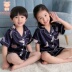 Childrens đồ ngủ bé trai ngắn tay girlsummer chúa gió cô gái symmy băng mỏng trai lụa mùa hè. 