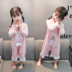 Cô gái jumpsuit mùa xuân và mùa thu 1 bông 2 mỏng 3 công chúa 4 tuổi con nhà quần áo mùa hè bé bé. 