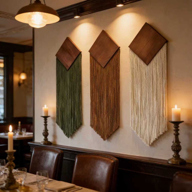 Woven Wall Tassel Tapestry Handmade Art Bohemian Wall Decoration Wall Hanging Background Room Bedroom Hanging Decoration