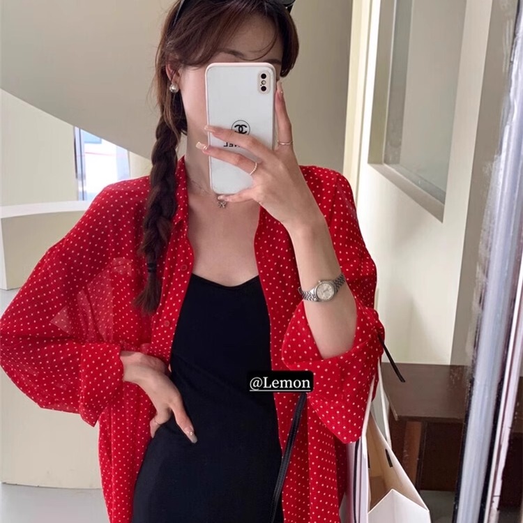 Sun Protection Shirt Jacket for Women, Petite, Thin Cardigan, Loose Long-Sleeved Chiffon Shirt, Summer Ice Silk Top