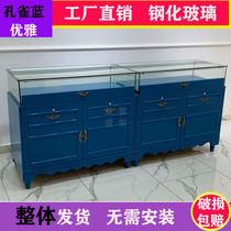 Jewelry display cabinet Jewelry counter Glass display cabinet Antique jewelry cabinet Display cabinet Island cabinet European simple