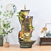 Flowing water fountain new Chinese landscape living room porch balcony garden courtyard decoration landing fortune ornaments gift is good