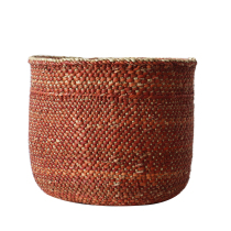Collection of Things) Africa Imports handmade grass Woven Baskets Containing baskets Tanzania Handicraft Exotic Wind Hotel Home