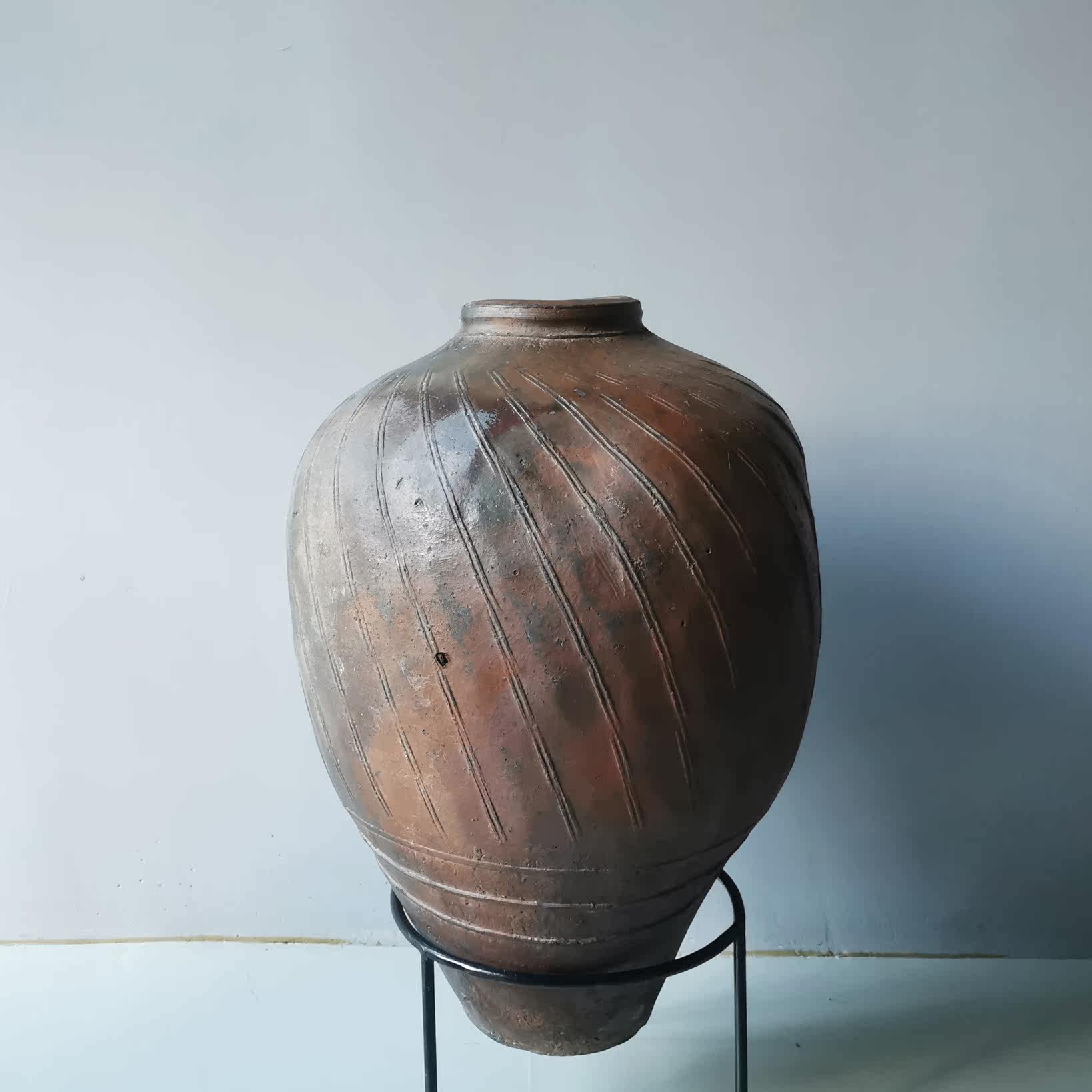 Collection of objects) oriental pottery jar large jar pottery flower ware Silence Wind Hotel Folk Juku Soft Dress Space Prop Decoration Pendulum