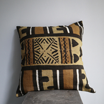 Collection of Things) African Clay Dyeing Cloth Hug Pillow Leaning Pillow Handmade Cotton Soft Sofa Bag Imported Hotel Folk HOME CLOTH ART
