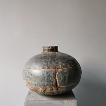 Collection of Things) India Import Country Old Iron Pot Artisanal Kettle Decoration Vase Hotel Home Exotic Pendulum props