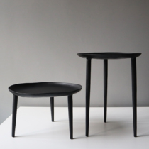 Collection of objects) Metallic iron art Fruit tray Silent Wind Decoration Round Plate High Foot Three-foot Cuisine Pan Soft Fashion Hem