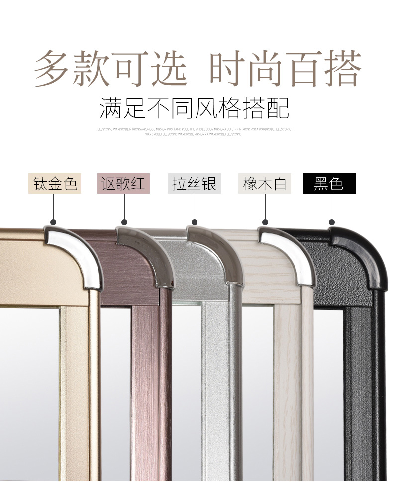 Gương đơn giản bằng nhôm hợp kim gương phòng ngủ nhà cửa hàng quần áo gương lớn gương dài đầy đủ lắp gương treo tường chống cháy nổ - Gương guong treo tuong