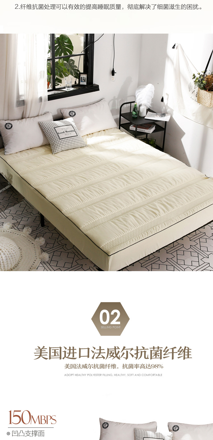 Bông kháng khuẩn giường trải giường cotton 笠 mảnh duy nhất Simmons bảo vệ bìa bụi quilt bao gồm tất cả có thể tháo rời nệm bìa