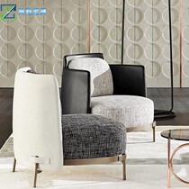 Nordic luxury single sofa chair designer leisure chair fabric simple modern living room small apartment balcony recliner