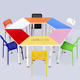 Bán trực tiếp nội thất học sinh bàn ghế học sinh kết hợp miễn phí bàn hình thang khâu trẻ em màu sắc nghệ thuật bàn đọc sách - Nội thất giảng dạy tại trường