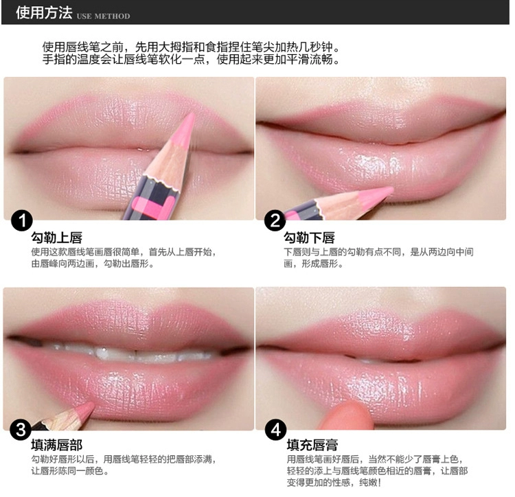 Photo studio cô dâu nghệ sĩ trang điểm cũ trang điểm không thấm nước lót môi trang trí môi nude môi bút chì không tẩy