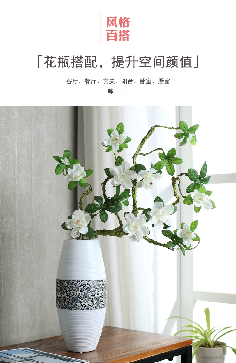 The creative scene ground vase furnishing articles home decoration ceramic pottery three - piece sunflower flowers sitting room