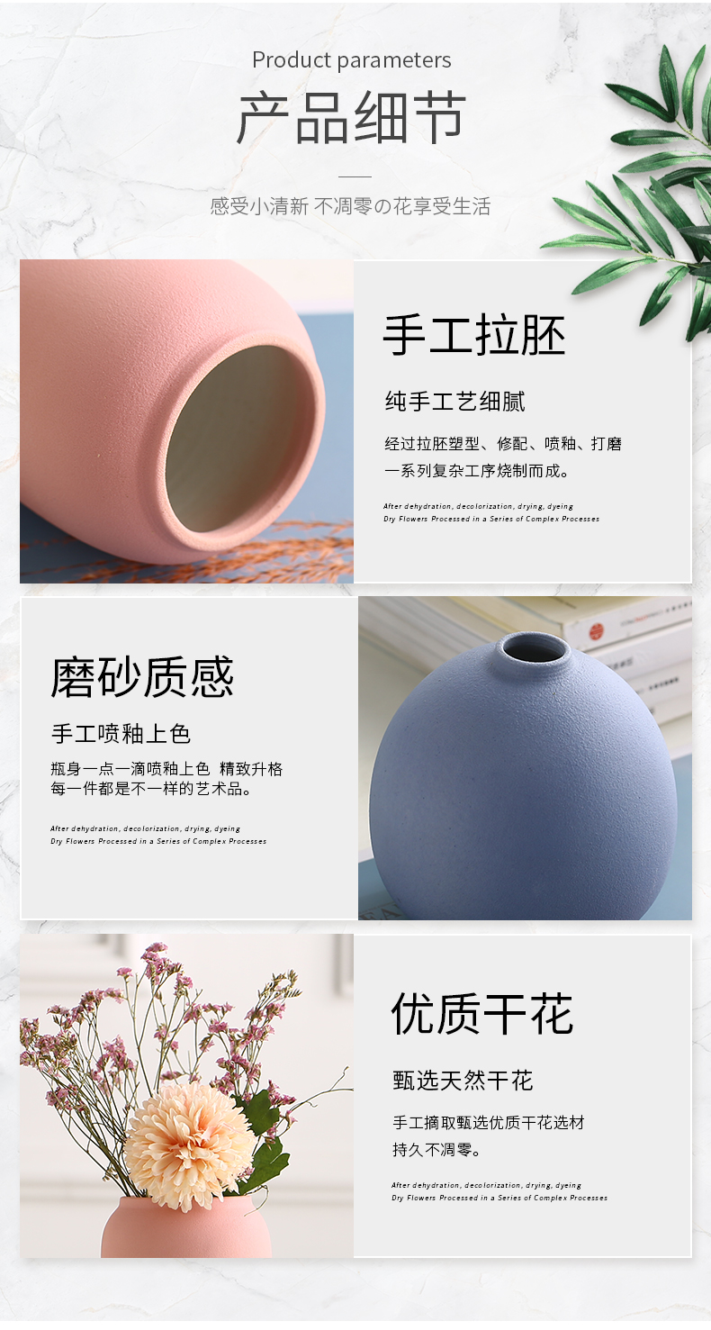 Floret bottle furnishing articles sitting room TV cabinet dry flower arranging flowers Nordic style ceramic home porch all over the sky star decoration