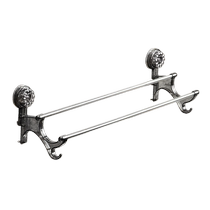 Bathroom suction cup towel rack without punching wall hanging storage rack bathroom towel bar bath towel hanging rack storage artifact