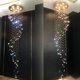 Villa Duplex Staircase Crystal Chandelier Light Luxury Living Room Lamp Butterfly Loft High Ceiling Hollow Apartment 2024 New Model