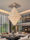 Villa Duplex Building Large Chandelier Living Room Chandelier Light Luxury Crystal Lighting Grand High-End Mezzanine Staircase Suspended Chandelier
