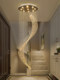 Staircase Chandelier, Spiral Staircase Light, Long Chandelier, Modern Minimalist Duplex Villa, Mezzanine, Large Living Room Crystal Chandelier