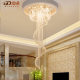 Staircase Chandelier Duplex Building Villa Duplex Mid-Rise Lobby Light Modern Simple European Style Rotating Crystal Chandelier